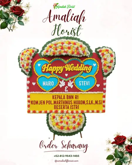 Papan Bunga Pernikahan Kanten